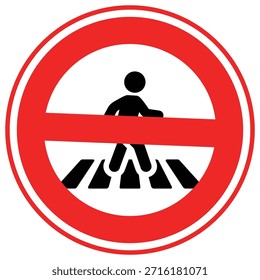 No Pedestrian Vector icon which can easily modify or edit

