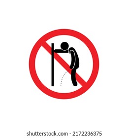 No peeing icon design isolated on white background