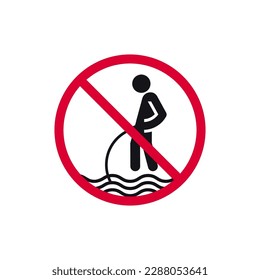 Kein pissen verbotenes Schild, kein urinierter, moderner Rundaufkleber, Vektorgrafik.