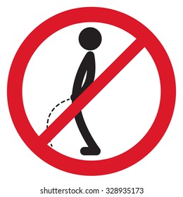 No peeing sign symbol vector