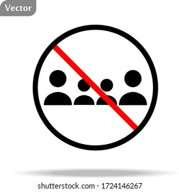 No People Allowed Sign, Vector Illustration. eps10