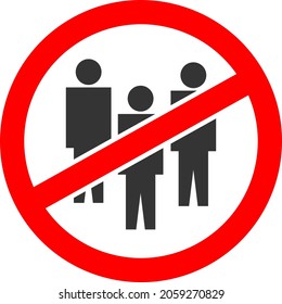 Keine Leute Crowd Vektorgrafik. Eine flache Abbildung von No People Crowd Symbol auf weißem Hintergrund.
