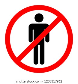 No People Icon No Entry Icon Stock Vector (Royalty Free) 1233317962 ...