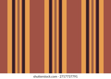Nenhuma textura de tecido de padrão de pessoas, repita o plano de fundo vertical sem costura. Linhas de modelo listram vetor têxtil na paleta de cores vermelho e laranja.