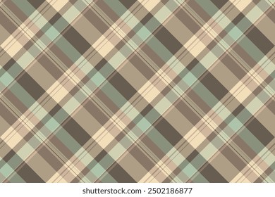 No people seamless textile tartan, mosaic pattern texture fabric. Lined vector check background plaid in pastel and light colors palette.