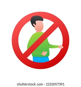 No hay nadie que firme. No hay hombre. Ilustración de material vectorial.