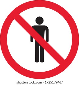 No people sign, prohibition sign, ban