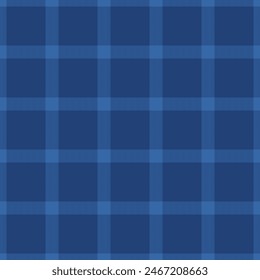 No people tartan vector texture, throw fabric textile background. Lined plaid seamless pattern check in blue colo.