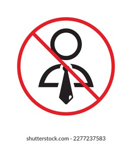 No People vector icon. Forbidden users icon. No user vector symbol. Prohibited people vector icon. Warning, caution, attention, restriction flat sign design  pictogram