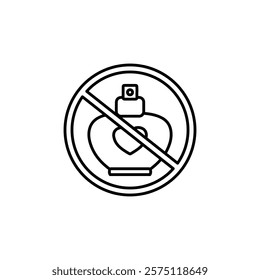 no perfume icon Simple outline illustration