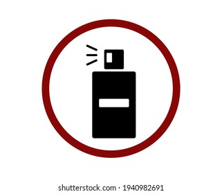 No perfume vector icon.  Editable stroke. Linear style sign for use on web design and mobile apps, logo. Symbol illustration. Pixel vector graphics - Vector