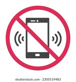 No permission in using phone poster. Vector door plate signboard. Forbidden using phone Pictogram. Using phone Red Stop Circle Symbol. No Allowed using phone Sign. Prohibited Zone.