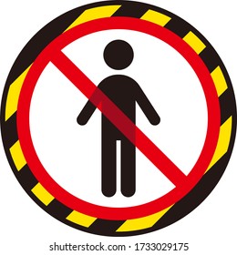 Keine Person signiert isolierte Vector-Illustration