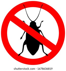 No pest vector sign isolated on white background