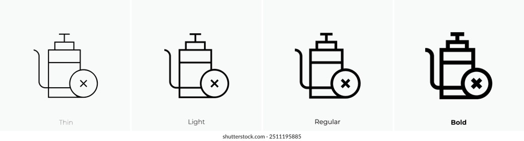 no pesticides icon. Thin, Light Regular And Bold style design isolated on white background