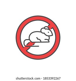 No pests color line icon. Pictogram for web page, mobile app, promo.