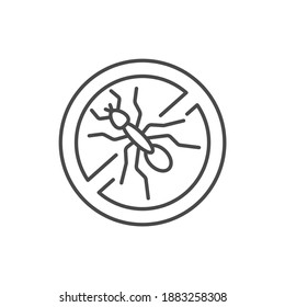 No pests color line icon. Pictogram for web page, mobile app, promo.