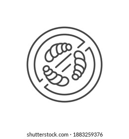 No pests color line icon. Pictogram for web page, mobile app, promo.