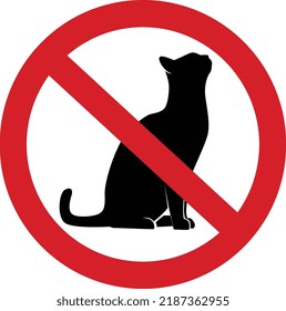 No pet allow red sign, rule sign at pool, school, hospital, public place, museum