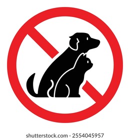 no pet allowed signage dog cat illegal caution