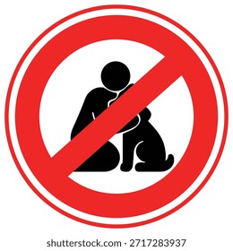  No Pet Hugging Vector icon which can easily modify or edit

