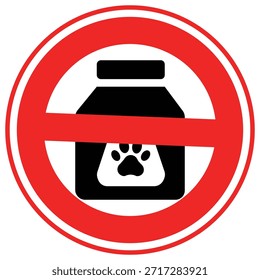 No Pet Jar Vector icon which can easily modify or edit

