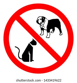 No Pet Symbol Sign, Vector Illustration, Isolate On White Background Label .EPS10