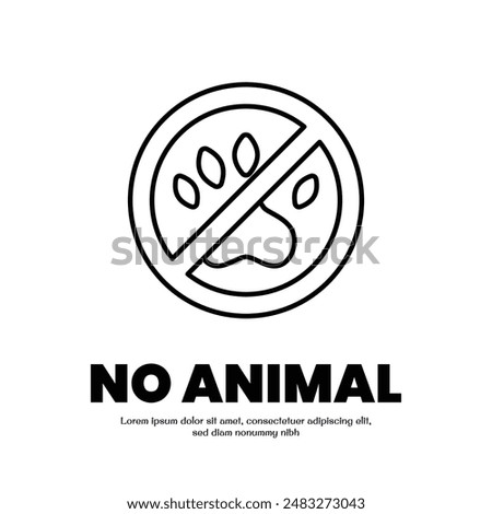 no pet thin outline icon vector design good for web or mobile app