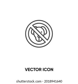 No pet vector icon. Modern, simple flat vector illustration for website or mobile app.Pet and animal symbol, logo illustration. Pixel perfect vector graphics	