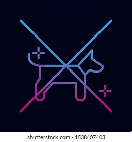 No pets, airplane, airport nolan icon. Simple thin line, outline vector of airport icons for ui and ux, website or mobile application