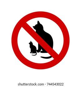 No pets allowed art vector sign