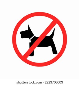 No Pets Allowed Dog Prohibition Sign Stock Vector (Royalty Free ...