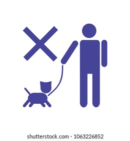 No Pets Allowed Icon Pictogram