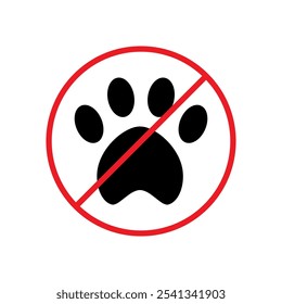 no pets allowed icon sign vector