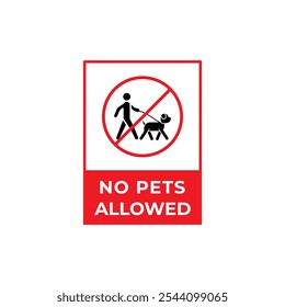 No se admiten mascotas Icon Sign Tablero