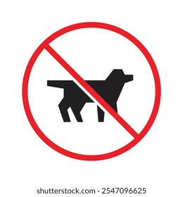 Keine Haustiere erlaubt Symbol Symbol mit roter Kreuzung einzeln