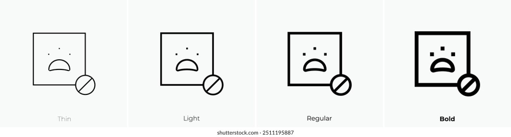 No pets allowed icon. Thin, Light Regular And Bold style design isolated on white background
