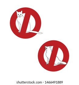 No Pets allowed on a white background