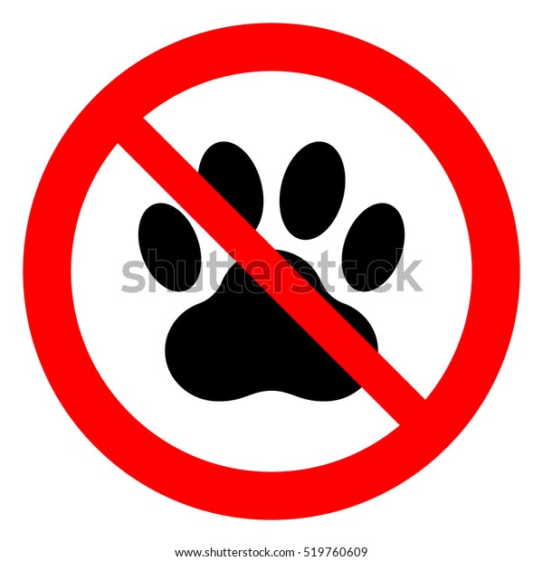 No Pets Allowed Pets Prohibition Sign Stock Vector (Royalty Free ...