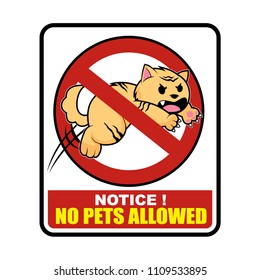 No Pets Allowed Sign