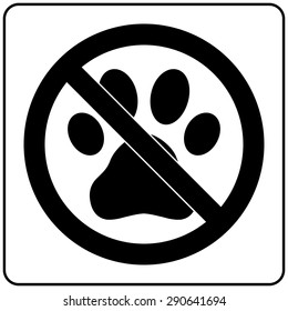 No Pets Allowed Sign