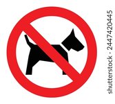 no pets allowed sign dog forbidden