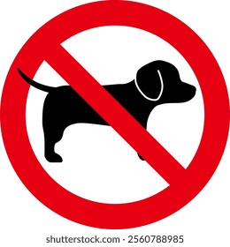 No pets allowed sign isolated on white background