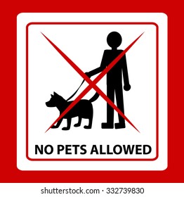 no pets allowed sign vector