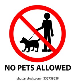 No Pets Allowed Sign Vector