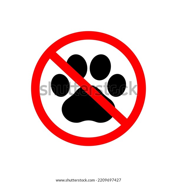 No Pets Allowed Sign Vector No Stock Vector (Royalty Free) 2209697427 ...