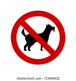 No pets allowed vector sign isolated