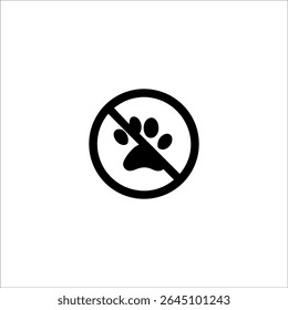 Non -Animaux - admis - vektor.Image vectorielle simple. eps d'ikon