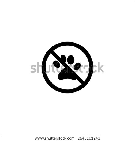 No -Pets - allowed - vektor.Simple vector. ikon eps