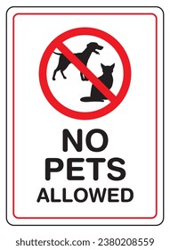 No pets allowed warning sign